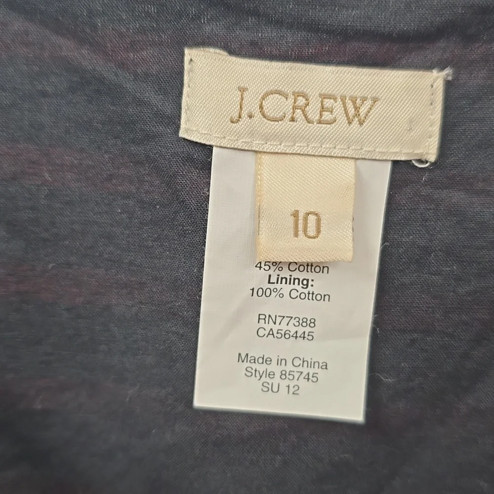 J.Crew Classic Red and Black Stripe Dress size 10 - Picture 3 of 5